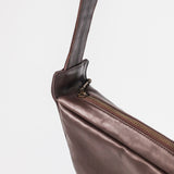 BROWN LEATHER HAND BAG